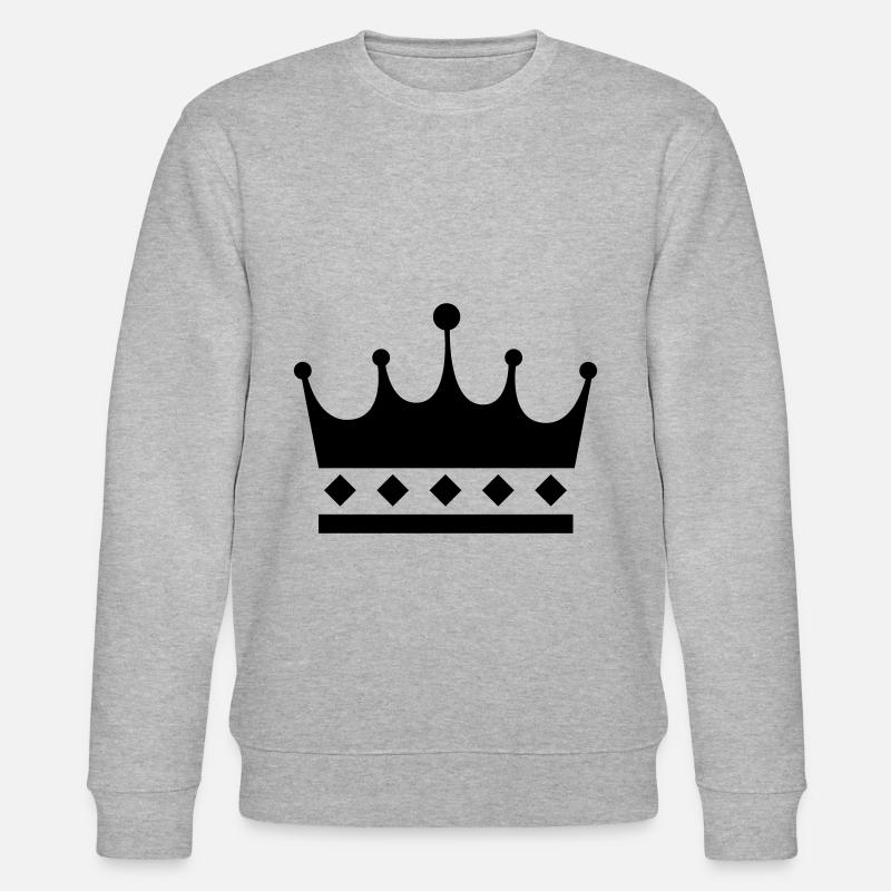 Krone Symbol - Stanley/Stella Unisex Bio-Sweatshirt CHANGER  - Grau meliert