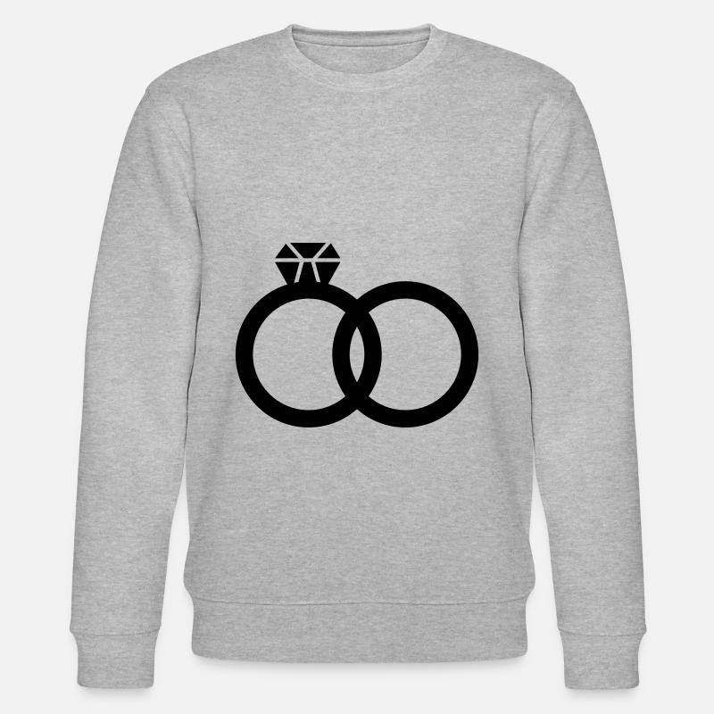 Eheringe Ring Hochzeit - Stanley/Stella Unisex Bio-Sweatshirt CHANGER  - Grau meliert
