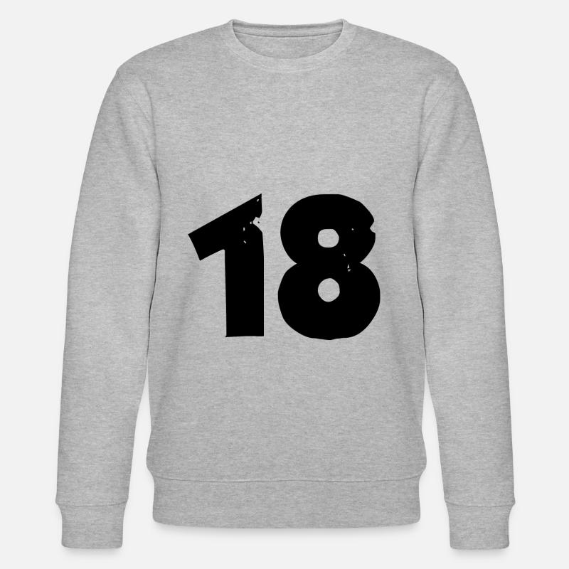 18 Zahl - Stanley/Stella Unisex Bio-Sweatshirt CHANGER  - Grau meliert