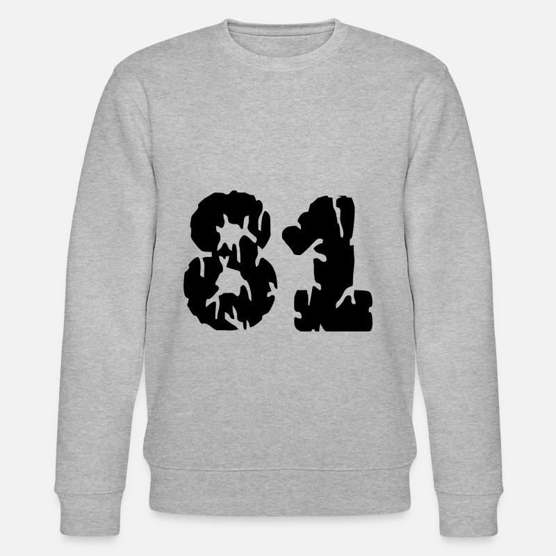 81 Numéro maillot - Sweat bio CHANGER Stanley/Stella Unisexe - gris chiné
