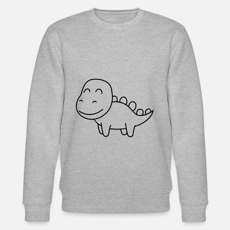 Dinosaurier stegosaurus Comic - Stanley/Stella Unisex Bio-Sweatshirt CHANGER  - Grau meliert