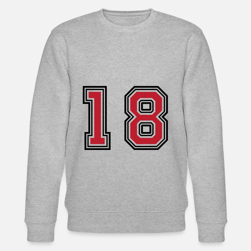 18 symboles numériques - Sweat bio CHANGER Stanley/Stella Unisexe - gris chiné