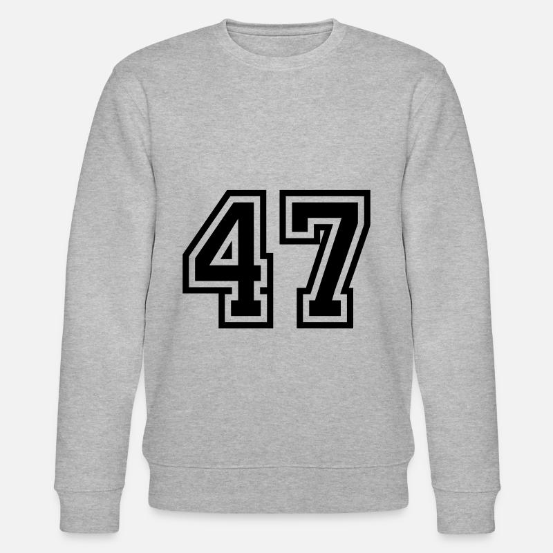 47 Zahl symbol - Stanley/Stella Unisex Bio-Sweatshirt CHANGER  - Grau meliert