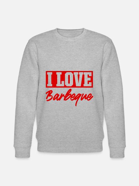 I love barbeque - Stanley/Stella CHANGER Unisex Organic Sweatshirt - heather grey