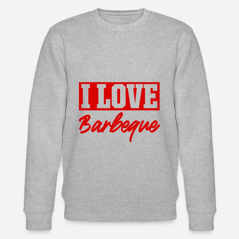 Ich liebe Barbeque - Stanley/Stella Unisex Bio-Sweatshirt CHANGER  - Grau meliert