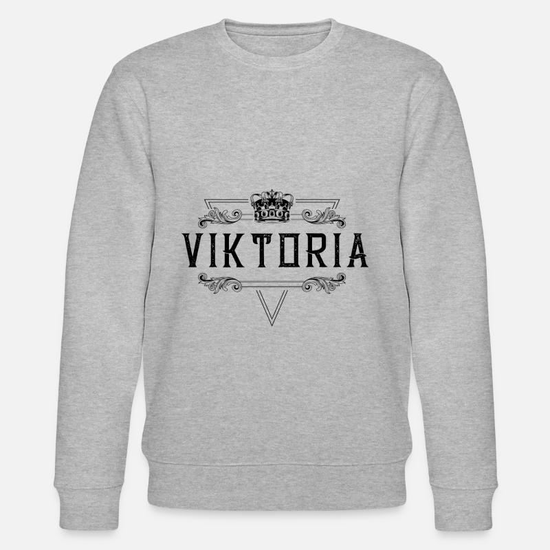 Viktoria Name - Stanley/Stella Unisex Bio-Sweatshirt CHANGER  - Grau meliert