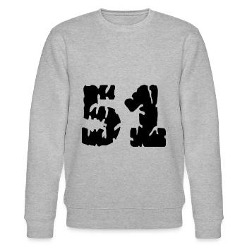 51 Zahl Trikot - Stanley/Stella Unisex Bio-Sweatshirt CHANGER  - Grau meliert - Vorne - Nik (191cm) & Marisol (170cm)