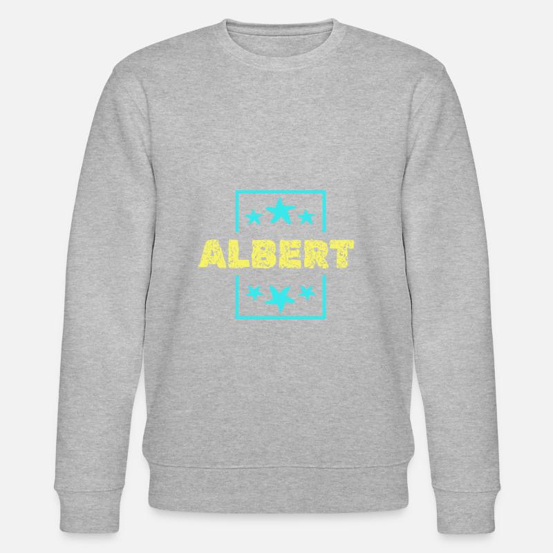 First name Birthday Albert - Stanley/Stella CHANGER Unisex Organic Sweatshirt - heather grey