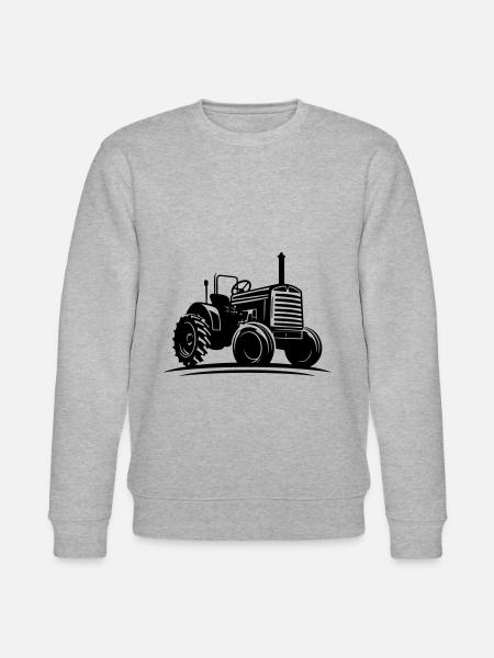 Traktor Farmer Symbol Bauer - Stanley/Stella Unisex Bio-Sweatshirt CHANGER - Grau meliert