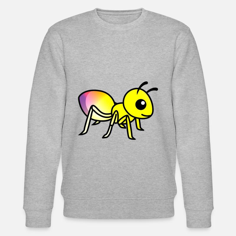 Ameise Comic Tier - Stanley/Stella Unisex Bio-Sweatshirt CHANGER  - Grau meliert