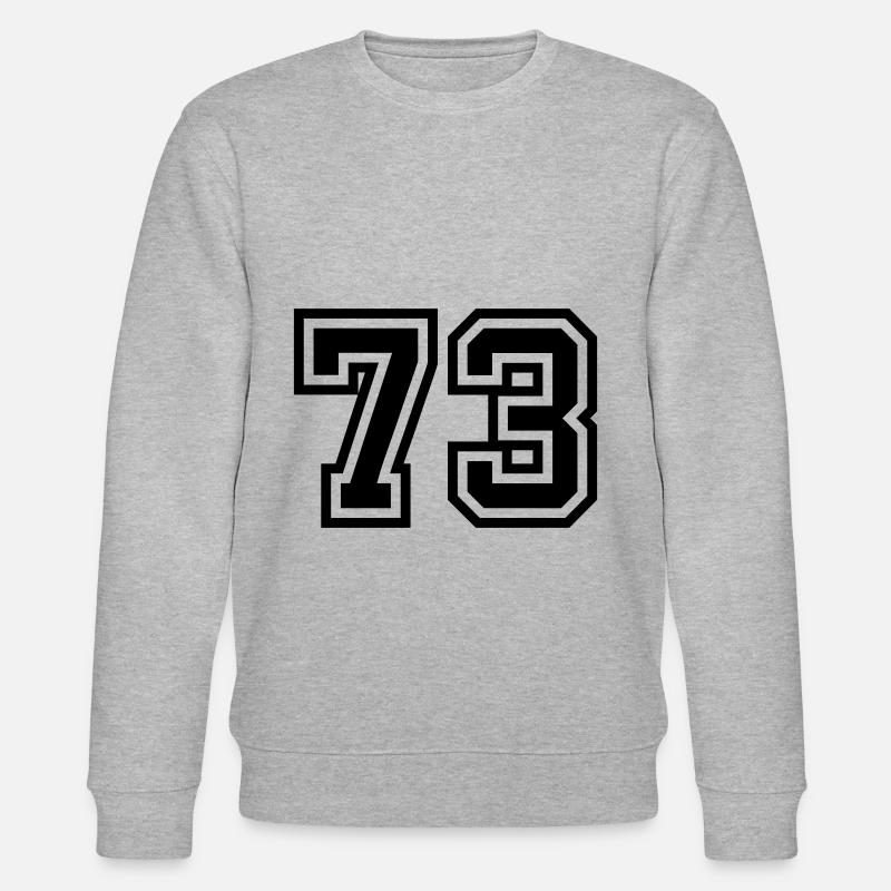 73 Zahl Symbol - Stanley/Stella Unisex Bio-Sweatshirt CHANGER  - Grau meliert