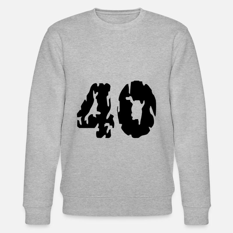 40 Zahl Trikot - Stanley/Stella Unisex Bio-Sweatshirt CHANGER - Grau meliert