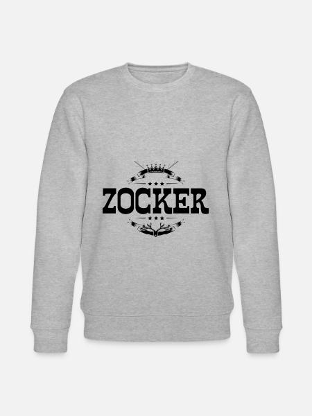 Zocker Gamer - Stanley/Stella Unisex Bio-Sweatshirt CHANGER - Grau meliert
