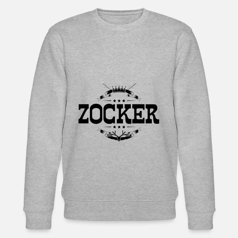 Zocker Gamer - Stanley/Stella Unisex Bio-Sweatshirt CHANGER  - Grau meliert