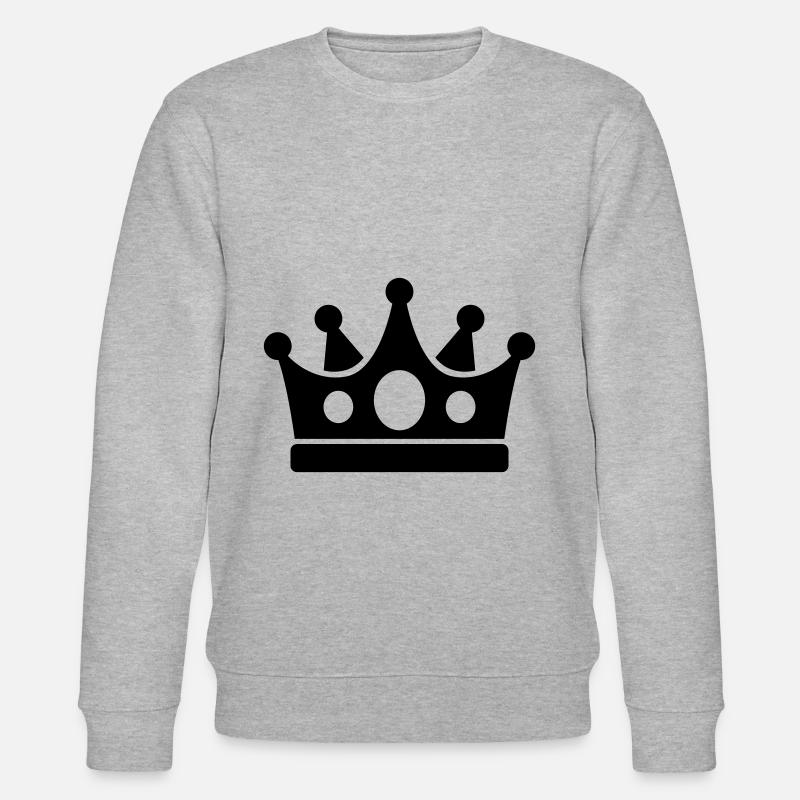 Krone Symbol - Stanley/Stella Unisex Bio-Sweatshirt CHANGER  - Grau meliert
