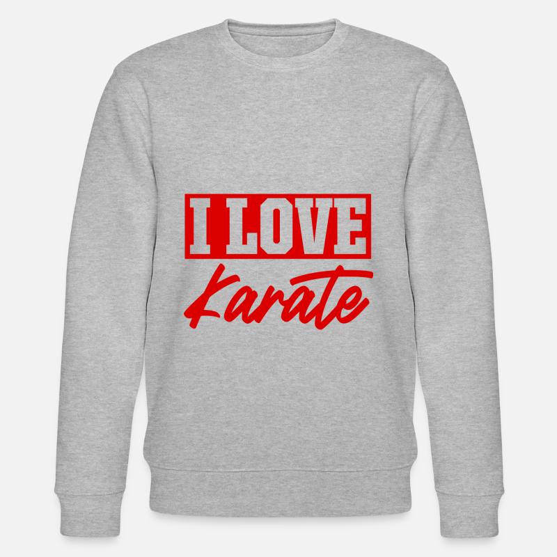Ich liebe Karate - Stanley/Stella Unisex Bio-Sweatshirt CHANGER  - Grau meliert