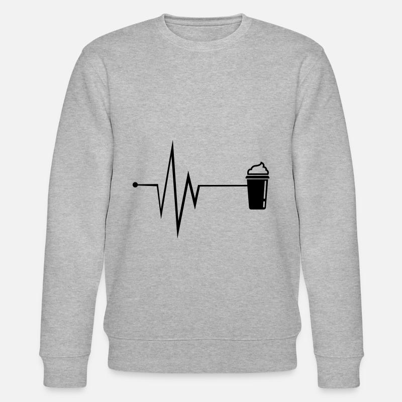 Coffee Icon Pulse - Stanley/Stella CHANGER Unisex Organic Sweatshirt - heather grey