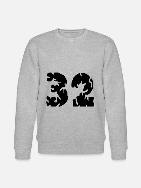 32 Number jersey - Stanley/Stella CHANGER Unisex Organic Sweatshirt - heather grey