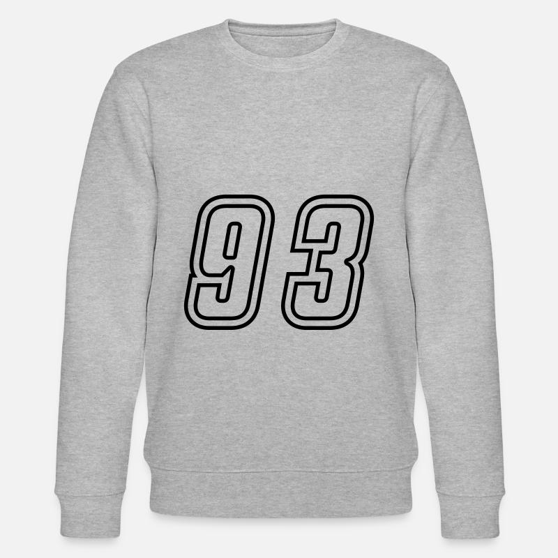 93 Zahl nummer - Stanley/Stella Unisex Bio-Sweatshirt CHANGER  - Grau meliert