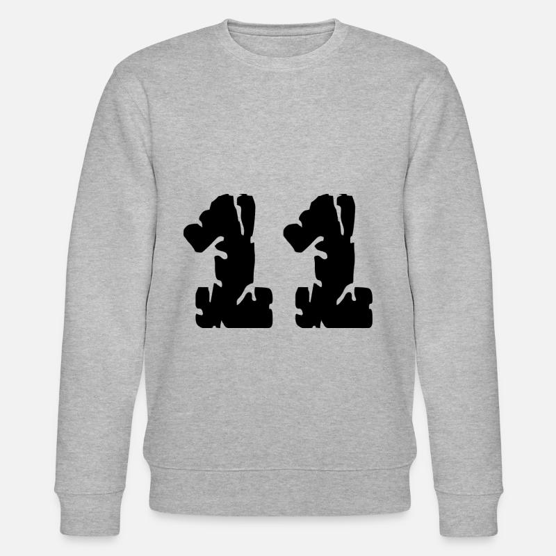 11 Maillot numéro - Sweat bio CHANGER Stanley/Stella Unisexe - gris chiné