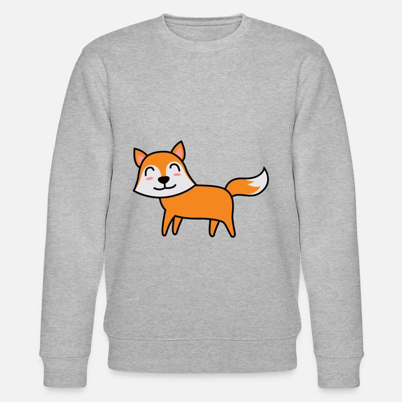 Fox Comic Animal - Stanley/Stella CHANGER Unisex Organic Sweatshirt - heather grey