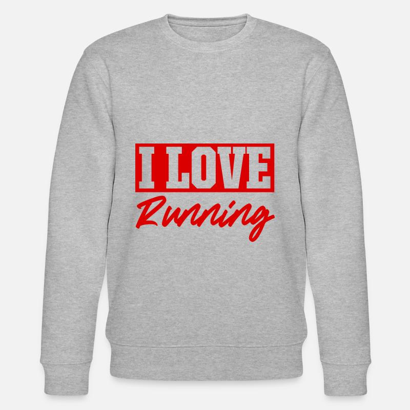 Ich liebe Rennen - Stanley/Stella Unisex Bio-Sweatshirt CHANGER  - Grau meliert
