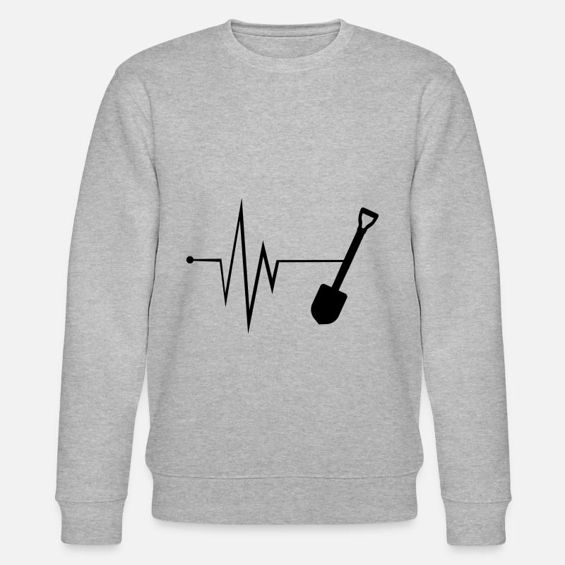 Shovel Pulse Silhouette - Stanley/Stella CHANGER Unisex Organic Sweatshirt - heather grey