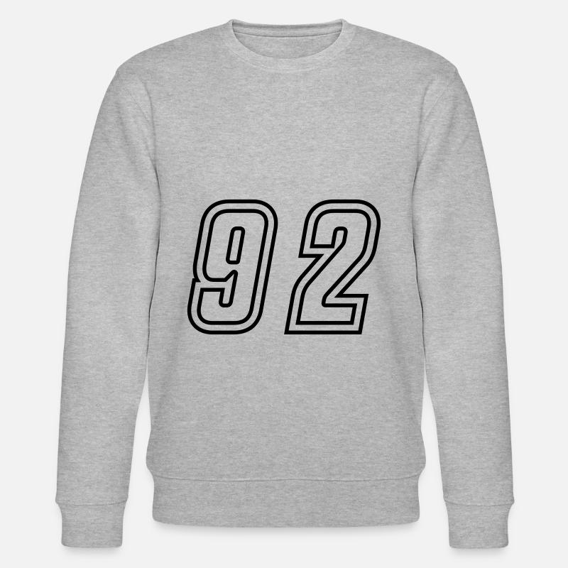 92 Zahl nummer - Stanley/Stella Unisex Bio-Sweatshirt CHANGER  - Grau meliert