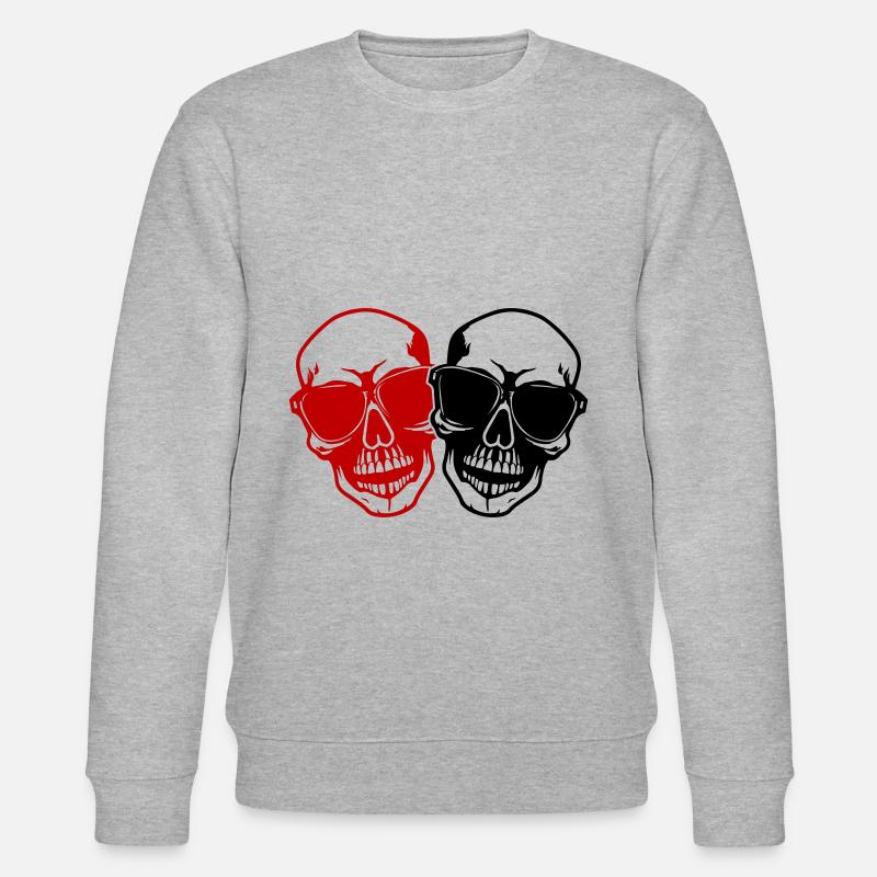 Stylisch Totenkopf - Stanley/Stella Unisex Bio-Sweatshirt CHANGER  - Grau meliert
