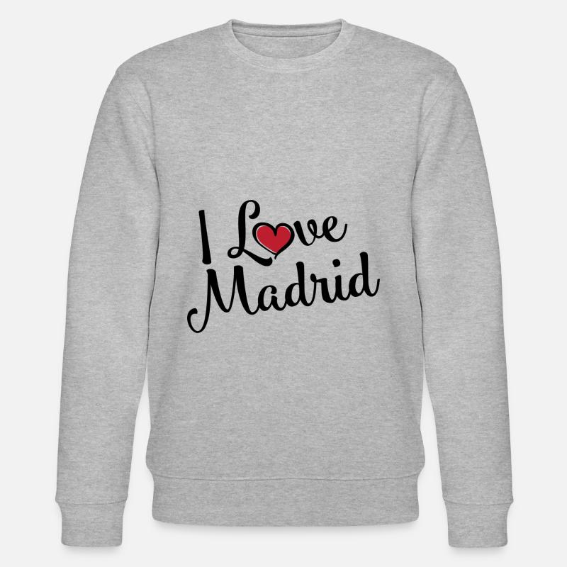 I Love Madrid - Stanley/Stella Unisex Bio-Sweatshirt CHANGER - Grau meliert