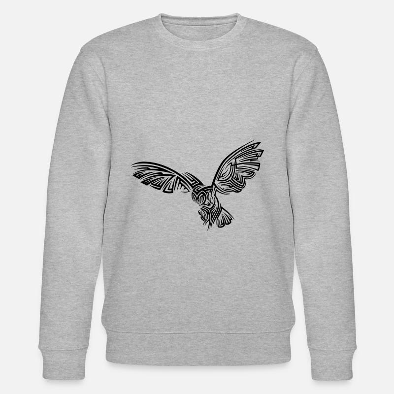 Tatouage tribal Owl - Sweat bio CHANGER Stanley/Stella Unisexe - gris chiné