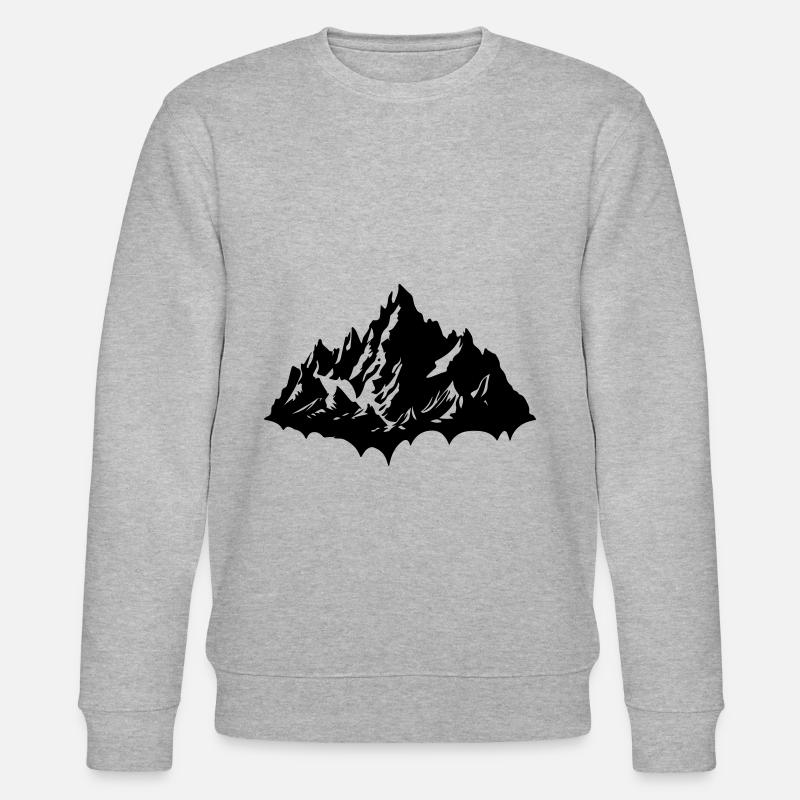 Berge Natur Silhouette - Stanley/Stella Unisex Bio-Sweatshirt CHANGER  - Grau meliert