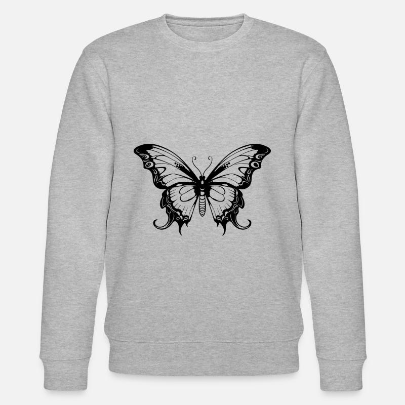 Silhouette de papillon Boho - Sweat bio CHANGER Stanley/Stella Unisexe - gris chiné