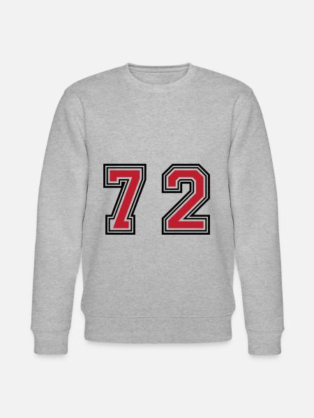 72 Number Symbol - Stanley/Stella CHANGER Unisex Organic Sweatshirt - heather grey