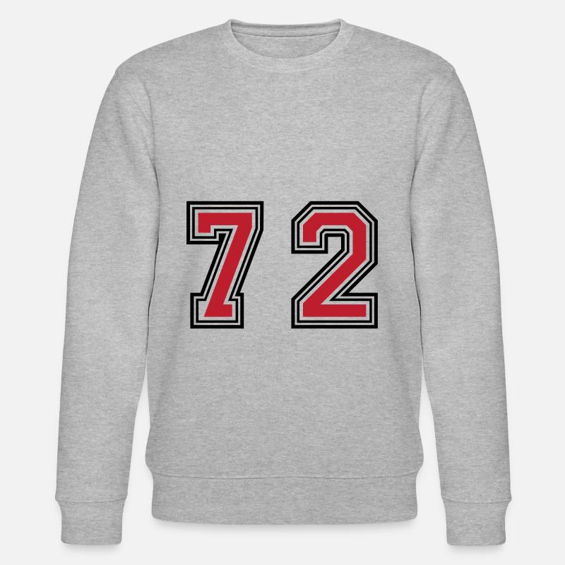 72 Zahl Symbol - Stanley/Stella Unisex Bio-Sweatshirt CHANGER  - Grau meliert