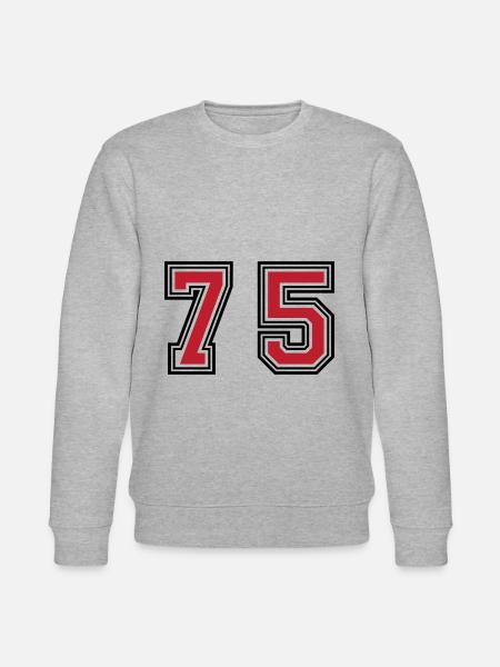 75 Number Symbol - Stanley/Stella CHANGER Unisex Organic Sweatshirt - heather grey
