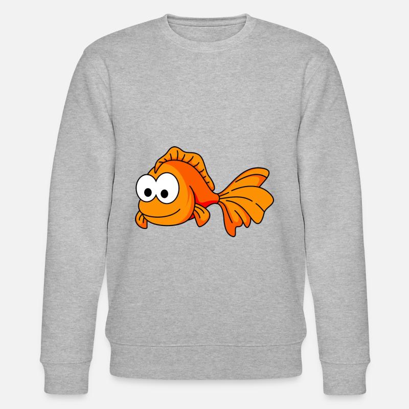 Goldfisch Comic Tier - Stanley/Stella Unisex Bio-Sweatshirt CHANGER  - Grau meliert
