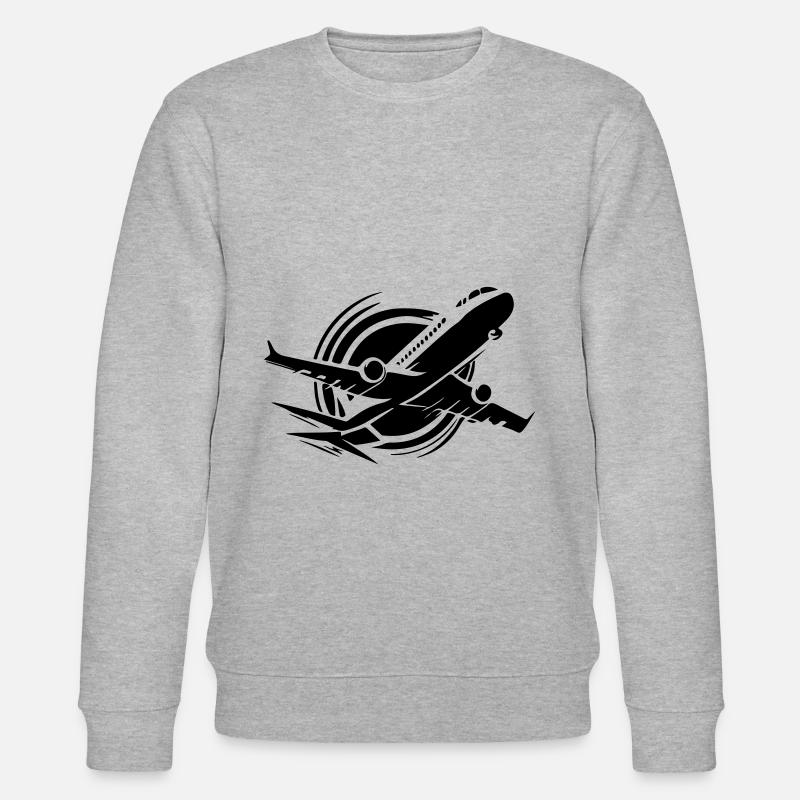 Symbole de l’avion - Sweat bio CHANGER Stanley/Stella Unisexe - gris chiné