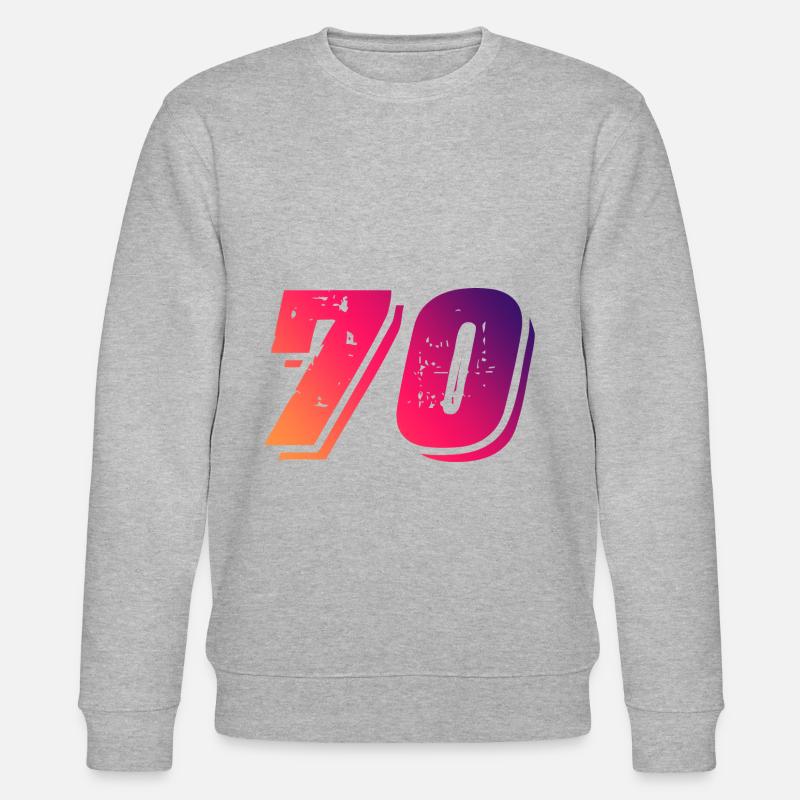 Symbole de 70 chiffres - Sweat bio CHANGER Stanley/Stella Unisexe - gris chiné