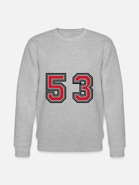 53 Number Symbol - Stanley/Stella CHANGER Unisex Organic Sweatshirt - heather grey