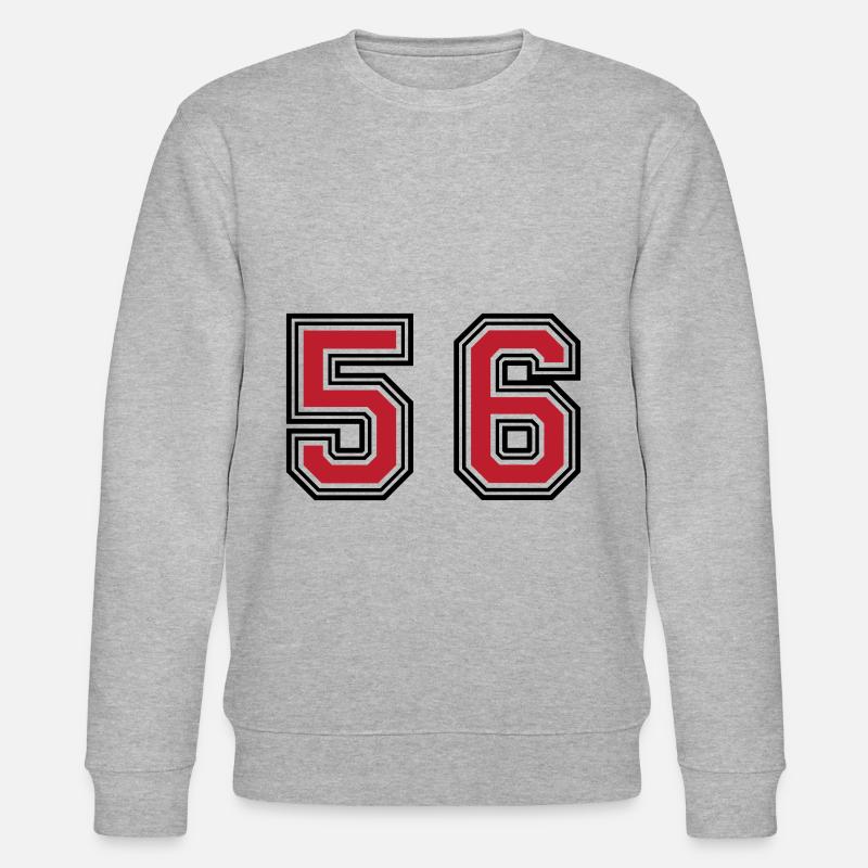 56 Number Symbol - Stanley/Stella CHANGER Unisex Organic Sweatshirt - heather grey