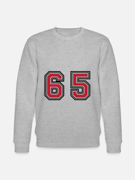 65 Number Symbol - Stanley/Stella CHANGER Unisex Organic Sweatshirt - heather grey