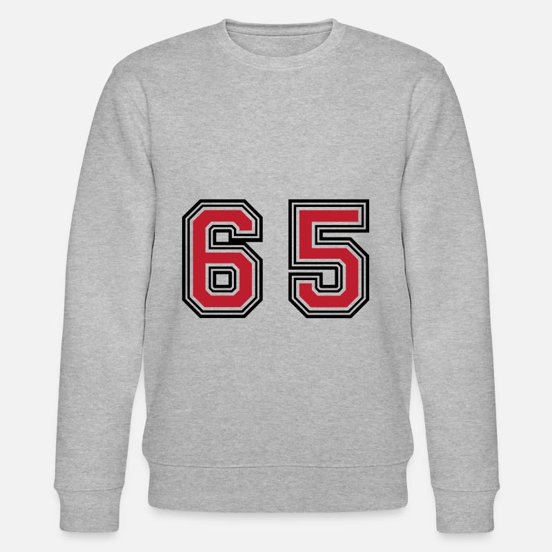 65 Number Symbol - Stanley/Stella CHANGER Unisex Organic Sweatshirt - heather grey