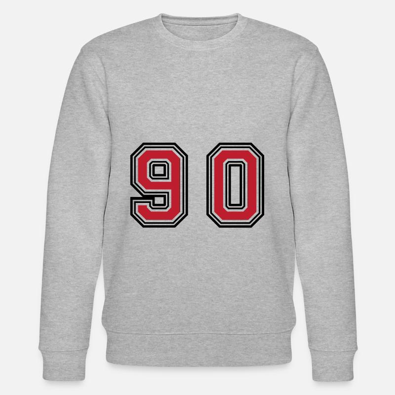 90 Zahl Symbol - Stanley/Stella Unisex Bio-Sweatshirt CHANGER  - Grau meliert