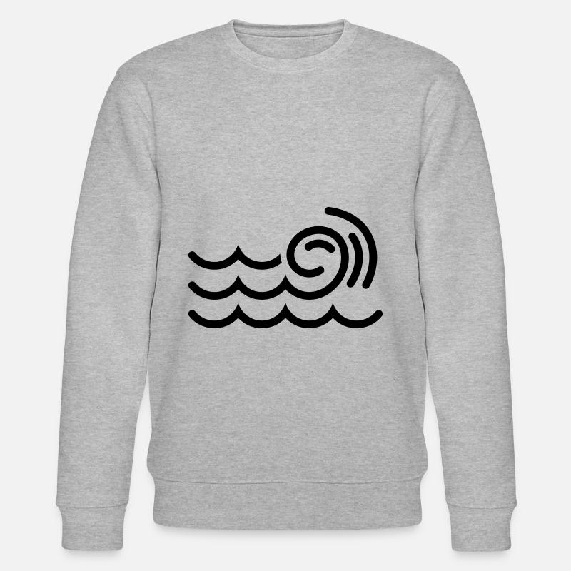 Welle icon symbol - Stanley/Stella Unisex Bio-Sweatshirt CHANGER  - Grau meliert