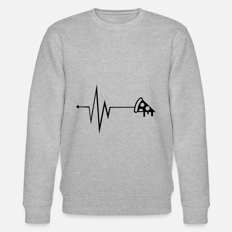 Pizza Puls Silhouette - Stanley/Stella CHANGER Unisex Organic Sweatshirt - heather grey
