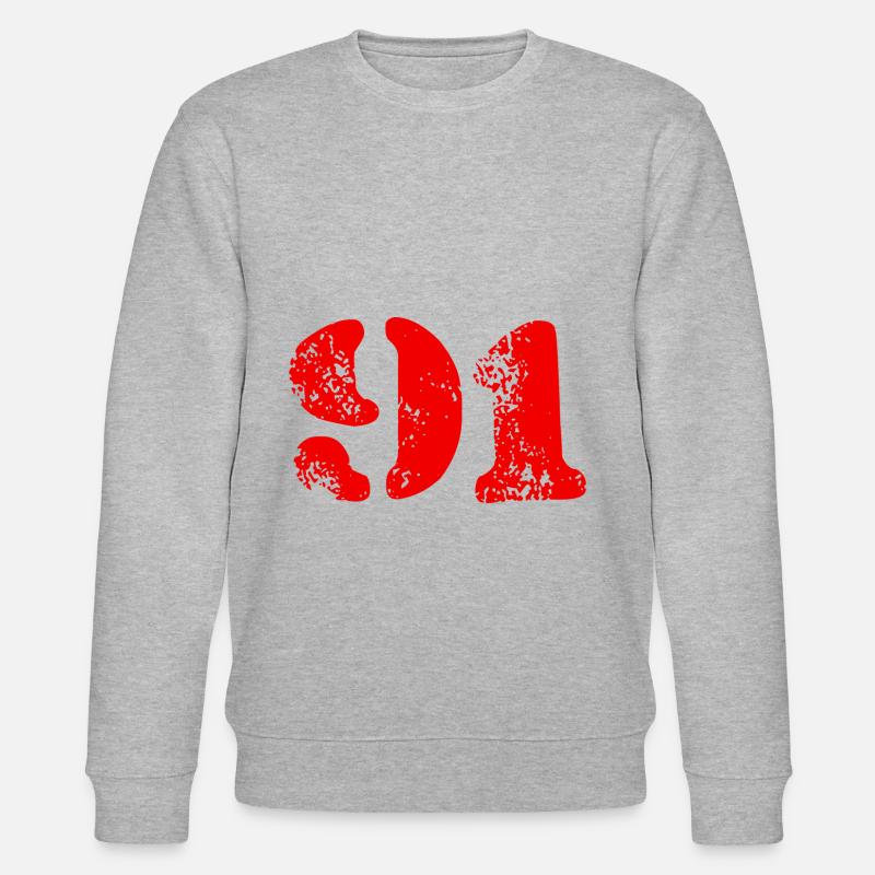 Symbole numérique 91 - Sweat bio CHANGER Stanley/Stella Unisexe - gris chiné