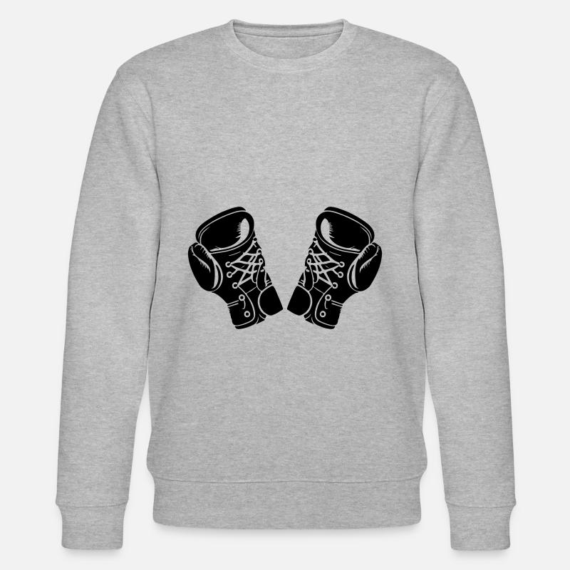Boxhandschuhe Symbol Boxen - Stanley/Stella Unisex Bio-Sweatshirt CHANGER  - Grau meliert
