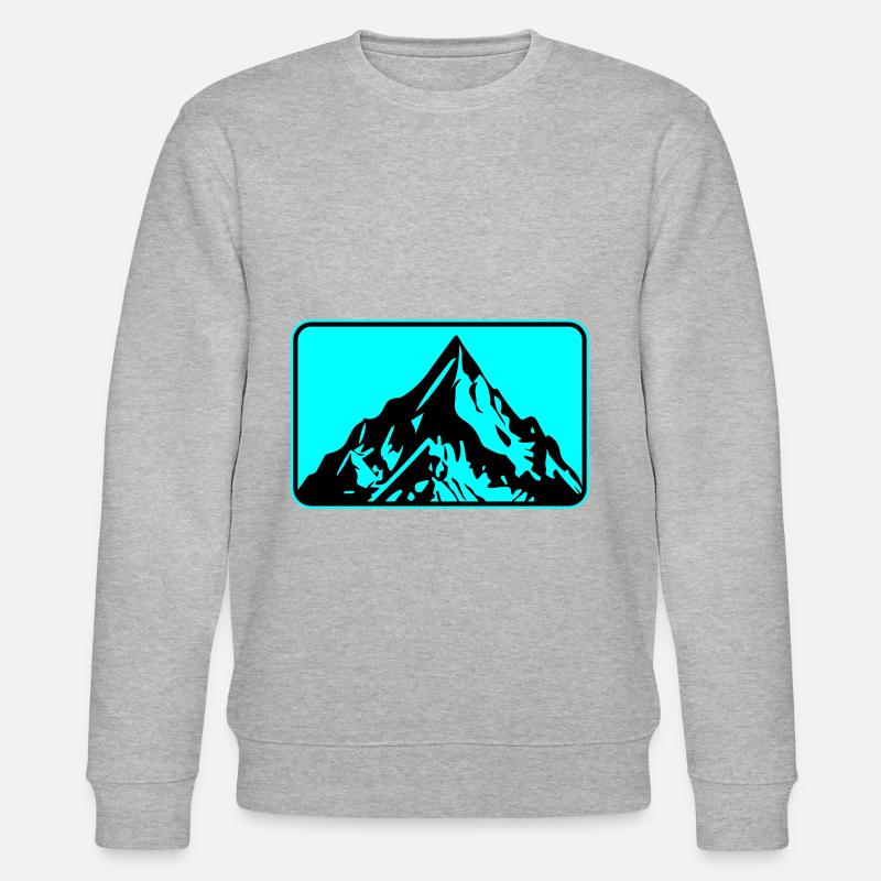 Berg Symbol Landschaft - Stanley/Stella Unisex Bio-Sweatshirt CHANGER  - Grau meliert