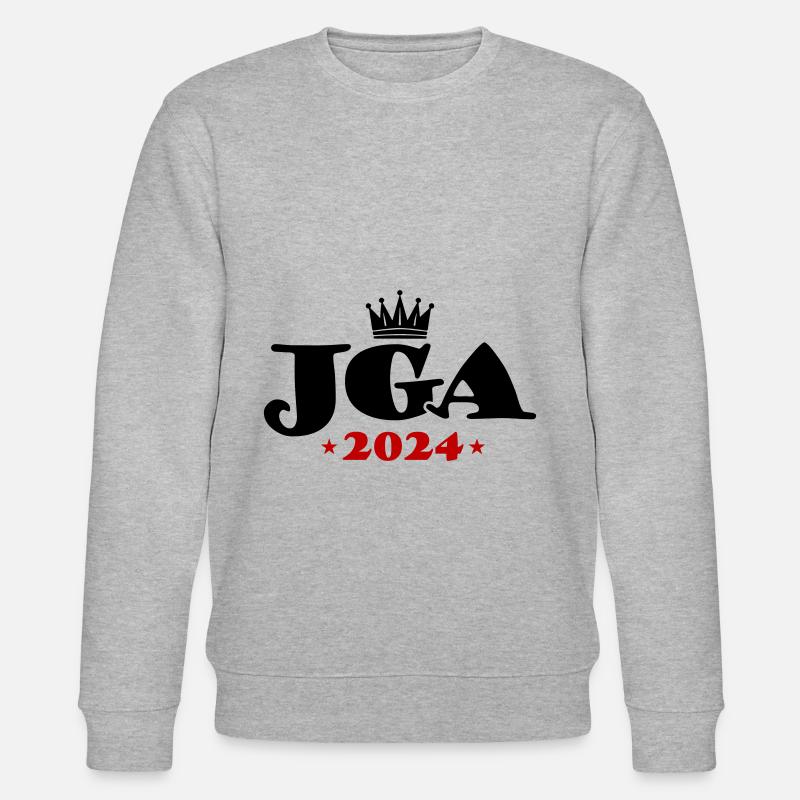 Jga 2024 Junggesellen Abschied - Stanley/Stella Unisex Bio-Sweatshirt CHANGER  - Grau meliert